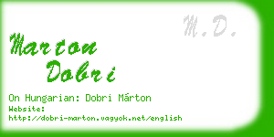 marton dobri business card