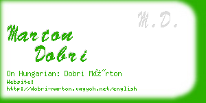 marton dobri business card